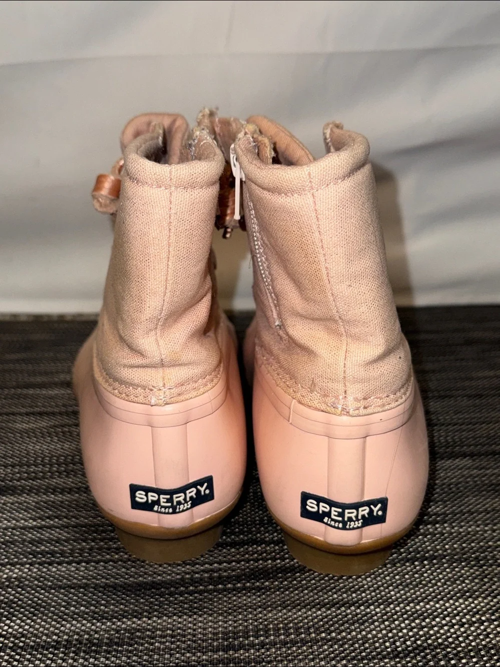 SPERRY SALTWATER BOOTS BLUSH PINK